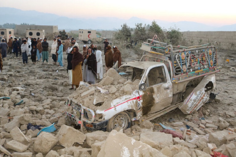 Aftermath of the Pakistani airstrikes in Bihsud district, Nangarhar province